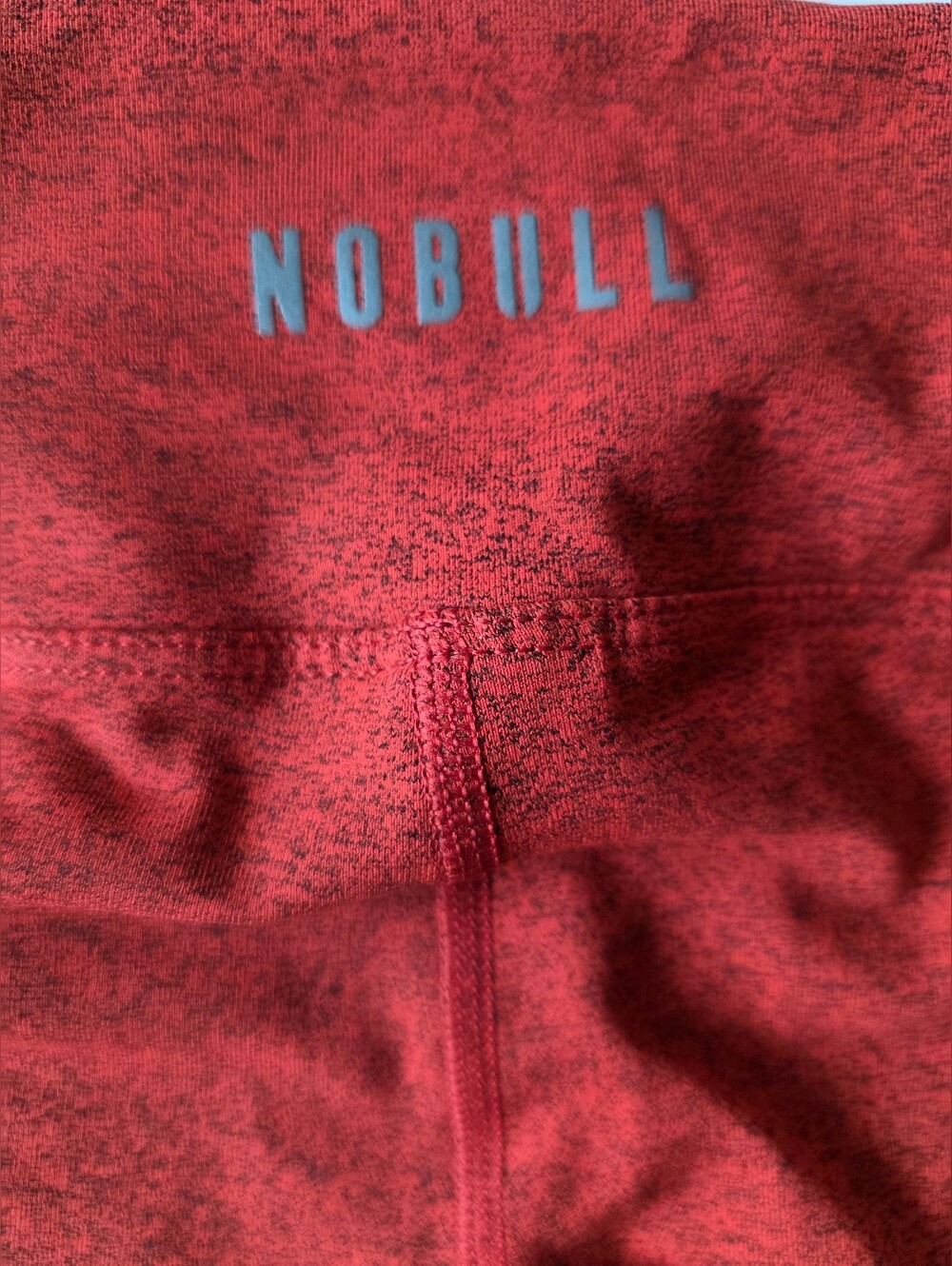 NOBULL HighRise Ankle Leggings M Red Black Marled Athletic Gym Training Crossfit - Picture 3 of 8